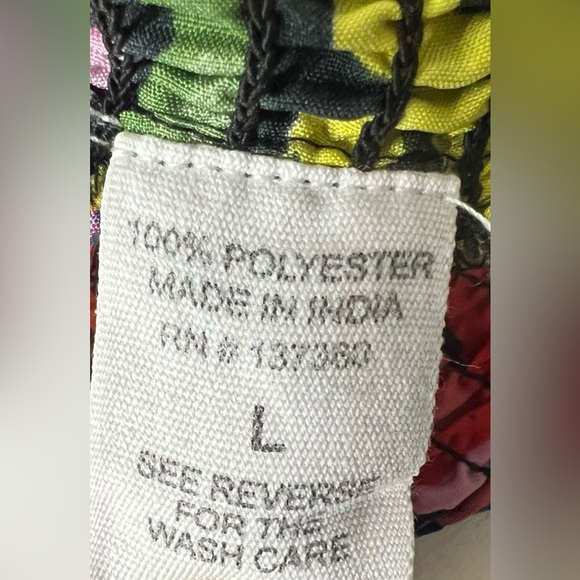 Live 4 Truth Multi Color Vacation Crop Top Puffy Sleeve Large - Picture 3 of 9